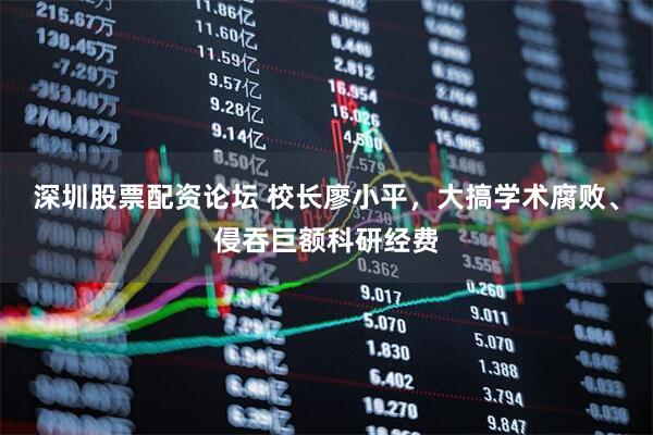 深圳股票配资论坛 校长廖小平，大搞学术腐败、侵吞巨额科研经费